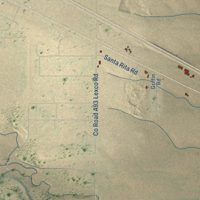 Second close-up of the map of Moriarty, New Mexico print showing more streets and buildings
