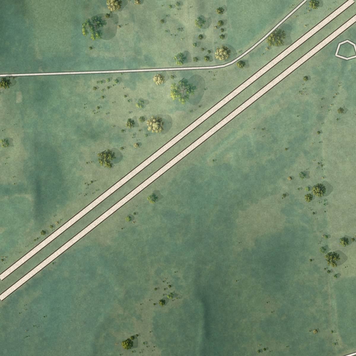 Second close-up of the map of Morrice, Michigan print showing more streets and buildings