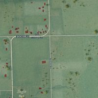Second close-up of the map of Morris, Oklahoma print showing more streets and buildings