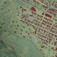 Second close-up of the map of Morrison, Illinois print showing more streets and buildings