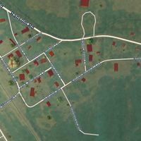 Second close-up of the map of Morrow, Louisiana print showing more streets and buildings