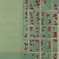 Second close-up of the map of Morse, Louisiana print showing more streets and buildings