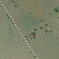 Second close-up of the map of Mosheim, Texas print showing more streets and buildings