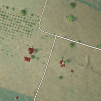 Second close-up of the map of Mound, Texas print showing more streets and buildings