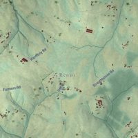 Second close-up of the map of Mount Airy, Virginia print showing more streets and buildings