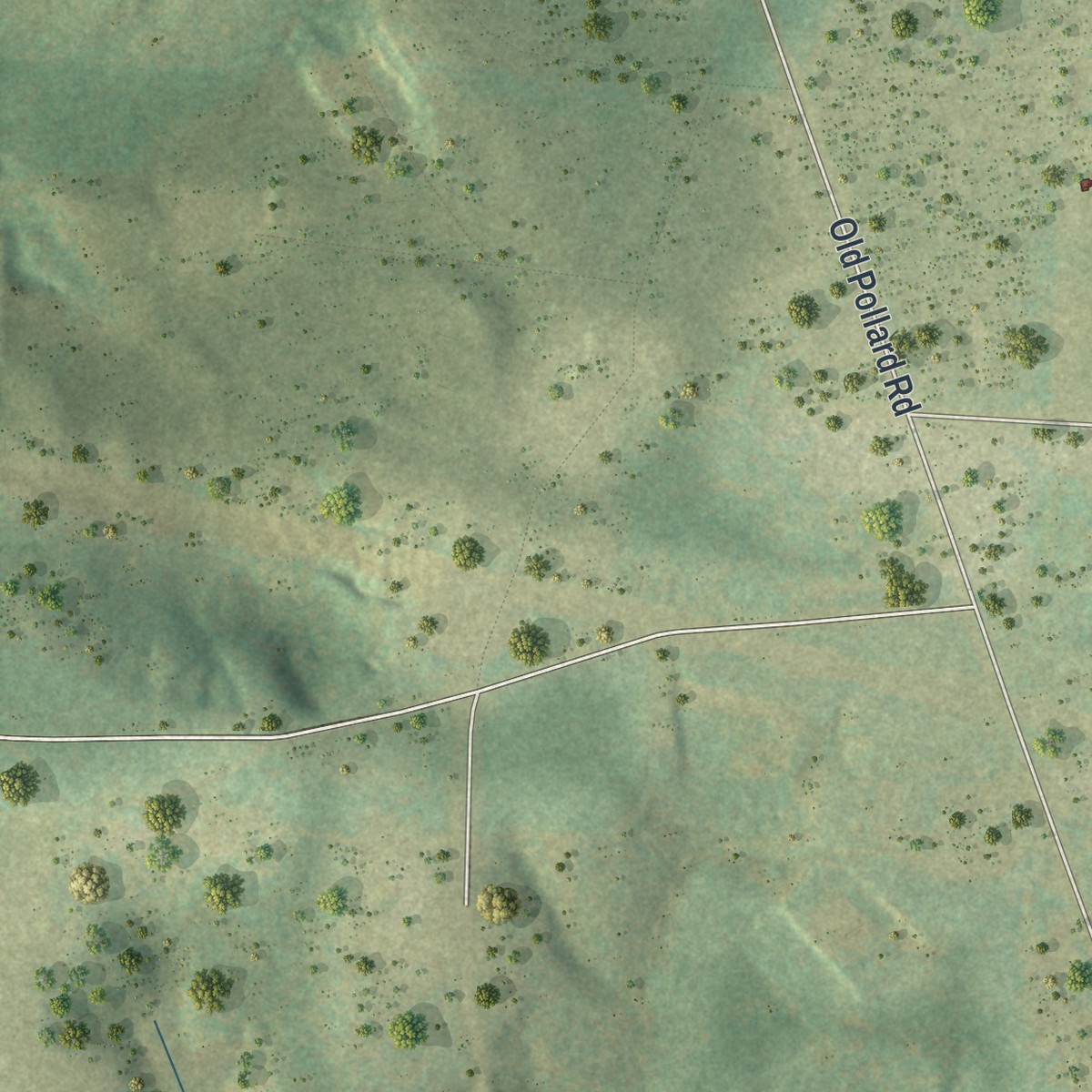 Second close-up of the map of Mount Carmel, Florida print showing more streets and buildings