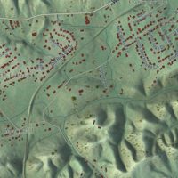 Second close-up of the map of Mount Carmel, Tennessee print showing more streets and buildings