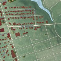 Second close-up of the map of Mount Ephraim, New Jersey print showing more streets and buildings