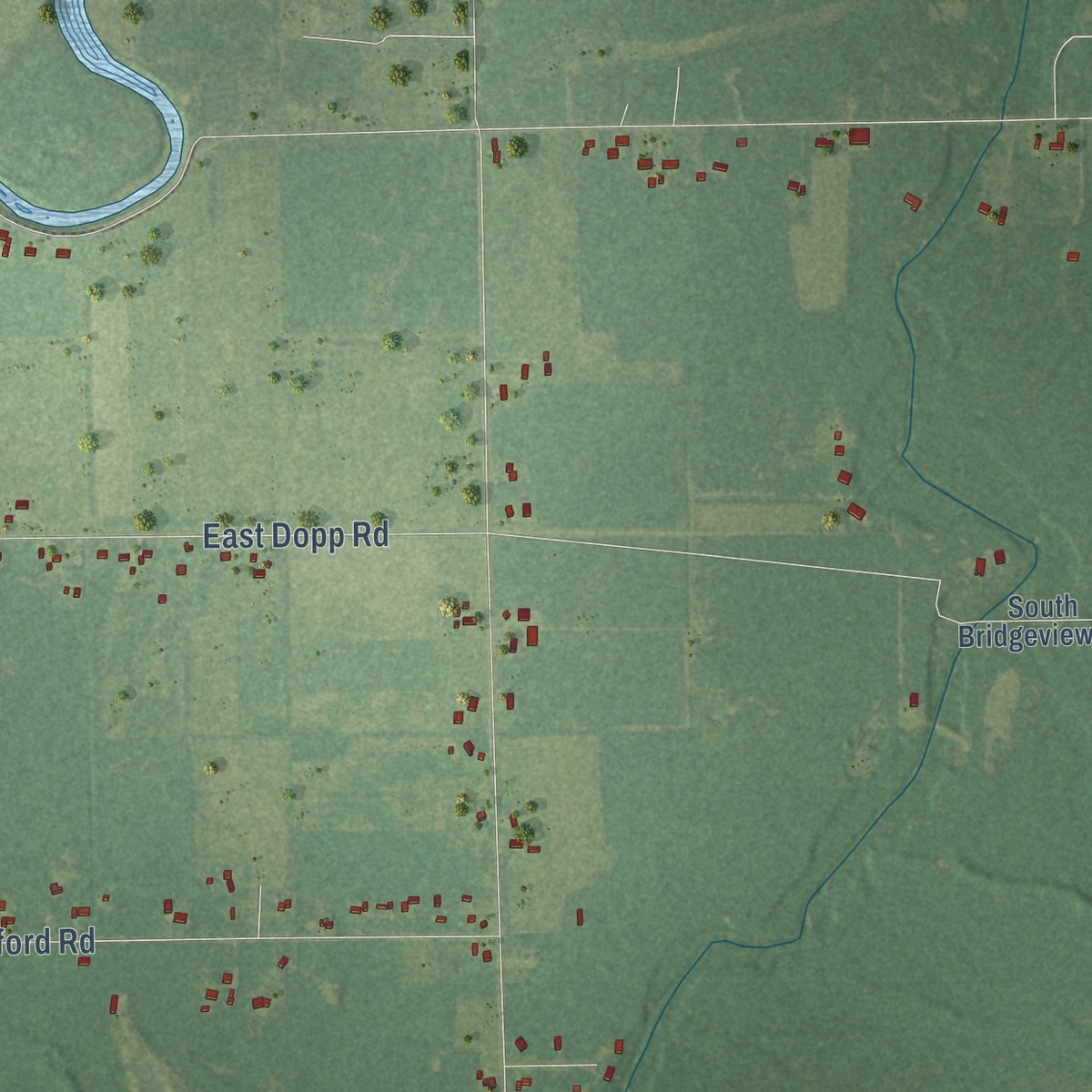 Second close-up of the map of Mount Haley, Michigan print showing more streets and buildings
