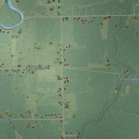 Second close-up of the map of Mount Haley, Michigan print showing more streets and buildings