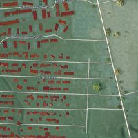 Second close-up of the map of Mount Healthy Heights, Ohio print showing more streets and buildings