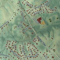 Second close-up of the map of Mount Hermon, Virginia print showing more streets and buildings