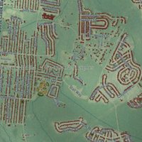 Second close-up of the map of Mount Holly, South Carolina print showing more streets and buildings