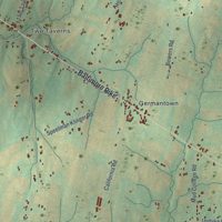 Second close-up of the map of Mount Joy, Adams County, Pennsylvania print showing more streets and buildings