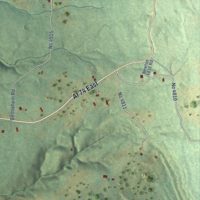 Second close-up of the map of Mount Judea, Arkansas print showing more streets and buildings