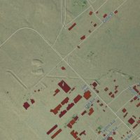 Second close-up of the map of Mountain Home AFB, Idaho print showing more streets and buildings