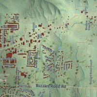 Second close-up of the map of Mountain Home, Arkansas print showing more streets and buildings