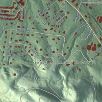Second close-up of the map of Mountain Home, North Carolina print showing more streets and buildings
