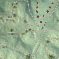 Second close-up of the map of Mountain Park, Georgia print showing more streets and buildings