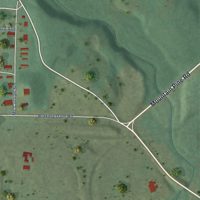 Second close-up of the map of Mountain Pine, Arkansas print showing more streets and buildings