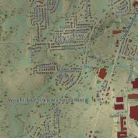 Second close-up of the map of Mountain Top, Pennsylvania print showing more streets and buildings