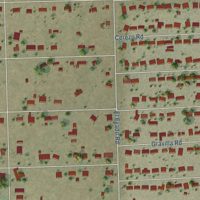 Second close-up of the map of Mountain View Acres, California print showing more streets and buildings