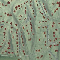 Second close-up of the map of Mt. Paran-Northside, Georgia print showing more streets and buildings