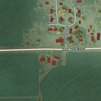 Second close-up of the map of Mud Lake, Idaho print showing more streets and buildings