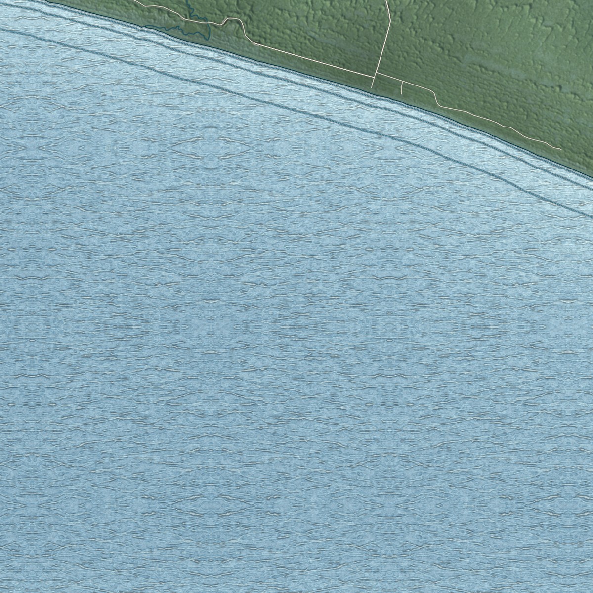 Second close-up of the map of Mueller, Michigan print showing more streets and buildings
