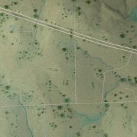 Second close-up of the map of Muenster, Texas print showing more streets and buildings