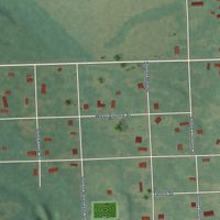 Second close-up of the map of Mulberry, Kansas print showing more streets and buildings