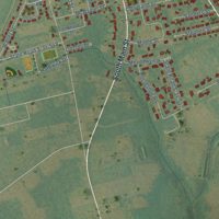 Second close-up of the map of Mullins, South Carolina print showing more streets and buildings