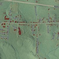 Second close-up of the map of Mundys Corner, Pennsylvania print showing more streets and buildings