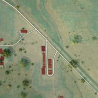 Second close-up of the map of Munich, North Dakota print showing more streets and buildings