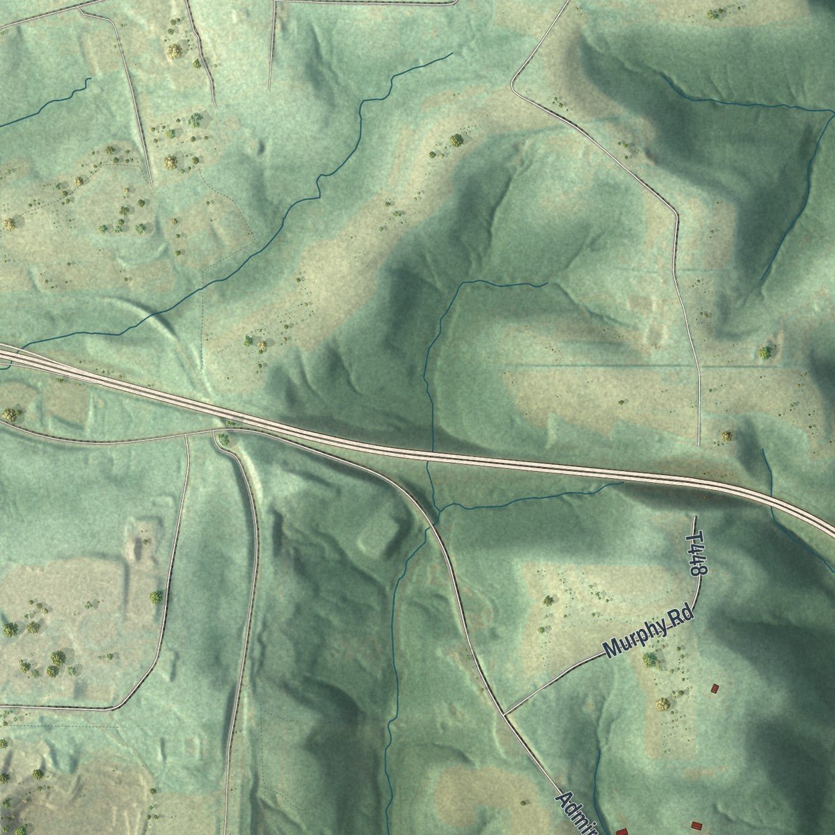 Second close-up of the map of Munster, Pennsylvania print showing more streets and buildings