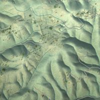 Second close-up of the map of Murphys, California print showing more streets and buildings