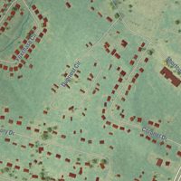 Second close-up of the map of Murphys Estates, South Carolina print showing more streets and buildings
