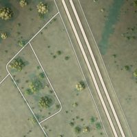 Second close-up of the map of Mustang, Texas print showing more streets and buildings