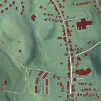 Second close-up of the map of Myersville, Maryland print showing more streets and buildings