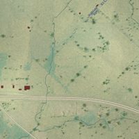 Second close-up of the map of Myrtle Springs, Texas print showing more streets and buildings