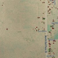 Second close-up of the map of Nadine, New Mexico print showing more streets and buildings