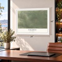 Nakaibito, New Mexico map, 18 x 24 inch print in a white frame in a home office