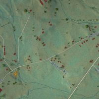 Second close-up of the map of Nances Creek, Alabama print showing more streets and buildings