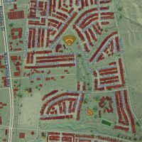 Second close-up of the map of Napa Junction, California print showing more streets and buildings