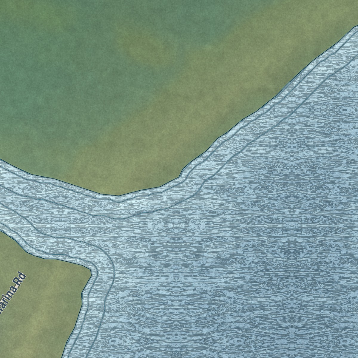 Second close-up of the map of Napakiak, Alaska print showing more streets and buildings