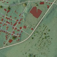 Second close-up of the map of Napanoch, New York print showing more streets and buildings
