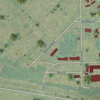 Second close-up of the map of Napier Field, Alabama print showing more streets and buildings