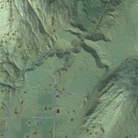 Second close-up of the map of Naples, Idaho print showing more streets and buildings