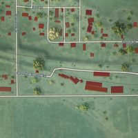 Second close-up of the map of Naponee, Nebraska print showing more streets and buildings