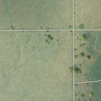 Second close-up of the map of Nardin, Oklahoma print showing more streets and buildings
